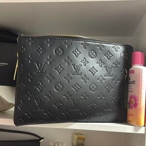 Black Monogram Clutch